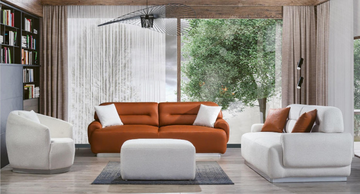 Dreisitzer Couch Sofa Stoff Couch Polster Möbel Stoffsofa 230cm Textil