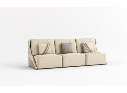 Dreisitzer Couch Polster Design Sofa Moderne 3er Sitz Sofas Zimmer Möbel Beige