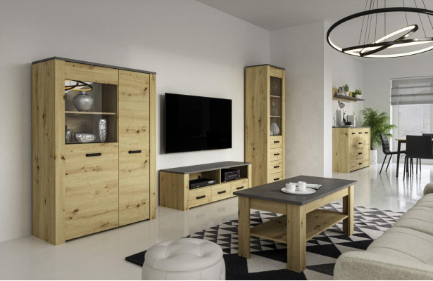 Vitrine Design Wohnzimmer Schrank Bar Anrichte Landhaus Vitrinen Holz Schränke