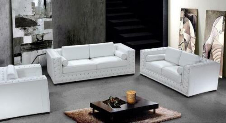 Ledersofa Couch Wohnlandschaft 3+2 Sitzer Garnitur Design Deko Modern Sofa