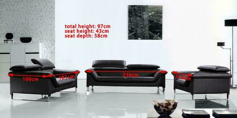 Relax Sofagarnitur 3+2+1 Sitzer Set Design Sofas Polster Leder Couchen
