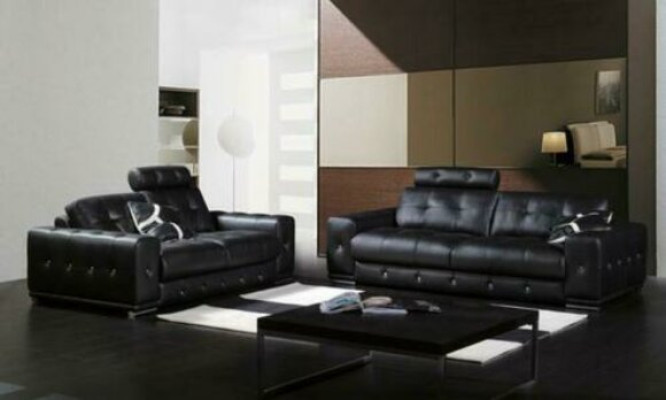 Ledersofa Couchen Sofagarnitur Sofa Sitzer Set Sofas Polster Couch 3tlg Sessel