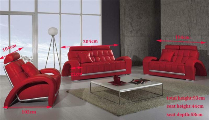 Ledersofa Couch Wohnlandschaft 3+1+1 Sitzer Garnitur Sofa Sofagarnitur
