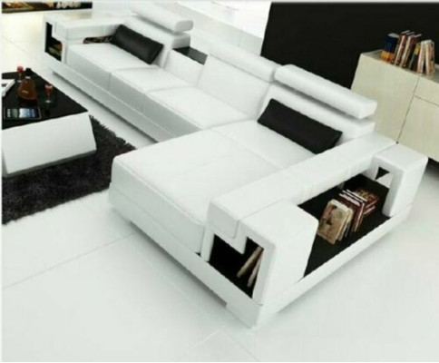 Ecksofa Ledersofa Wohnlandschaft L Form Sofa Couch Polster Sitz Ecke