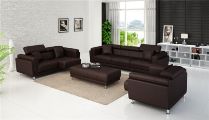 Design Couchen Sofas Polster 311 Sitzer Sofagarnitur Set Leder Sofa