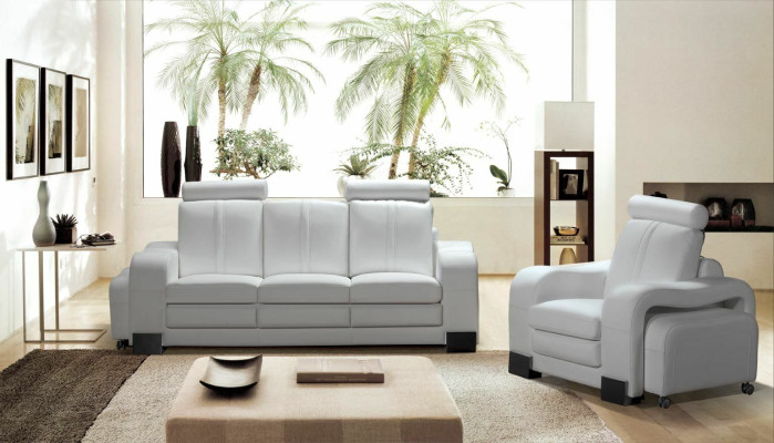 Sofa 3-Sitzer Ledersofa Couch Fernsehsessel Polstersofa Loungesofa