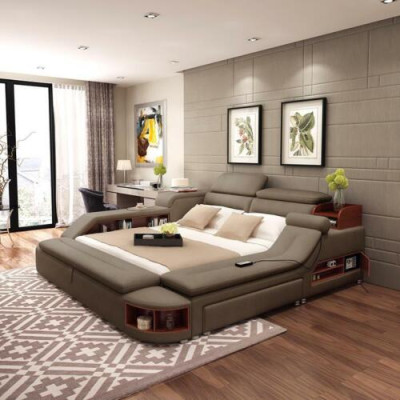 Exclusiv Bett Design Polster Betten Regal Save Tresor Ablagen Doppel