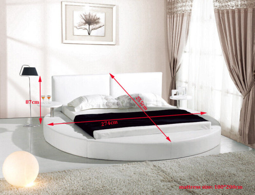 Rundes Bett Rund Design Betten Leder Doppel Hotel Gestell Luxus Schlaf