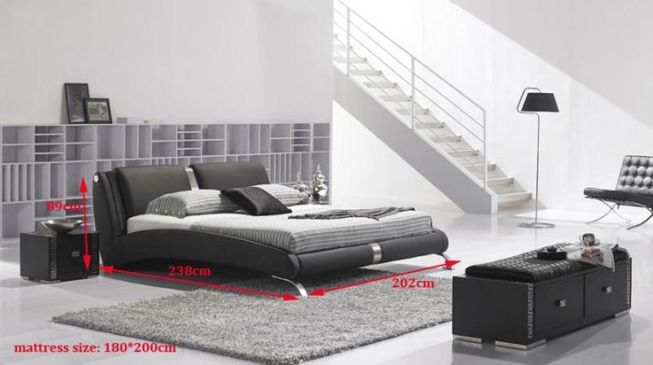 Modernes Bett Polsterbett Doppelbett Designer Betten Set 180x200cm