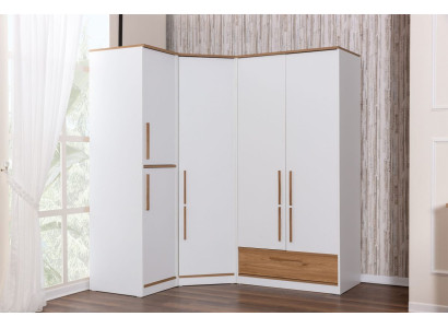 Weißer Moderner Eckkleiderschrank Kinderzimmer Möbel Edle Holzschränke