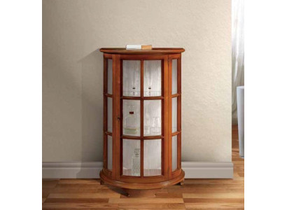 Klassisch Vitrinen Glas Schrank Luxus Braun Vitrine Holz für das Wohnzimmer Neu
