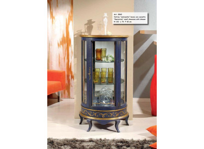 Klassisch Vitrinen Glas Schrank Luxus lila Vitrine Holz für das Wohnzimmer Neu