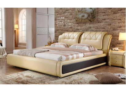 Luxus Schlafzimmer Bett Polster Design Doppel Hotel Betten Lederbett