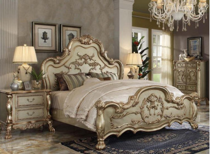Bett Design Doppelbett Betten Luxus Klassiker Barock Rokoko Chestgerfield Neu