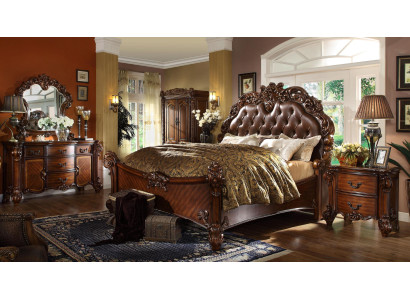 Klassische Schlafzimmer Kommoden 2tlg. Set Barock Rokoko Kommode + Spiegel Neu