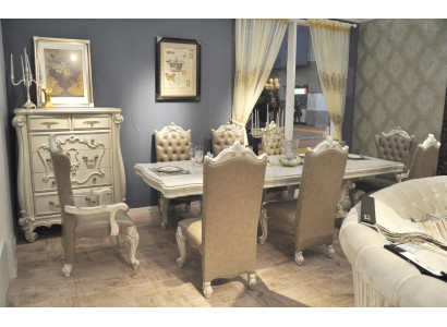 Königlicher Esstisch Tisch Holz Klassische Tische Barock Rokoko Esszimmer