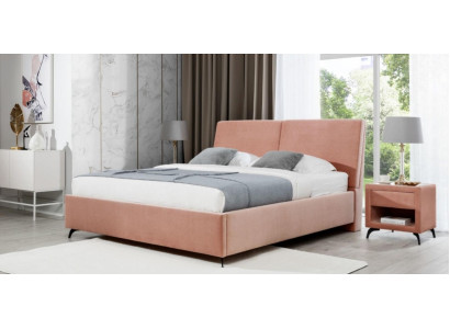 Bett Rosa Schlafzimmer Holz Möbel Textil Hotel Betten Art déco Stil