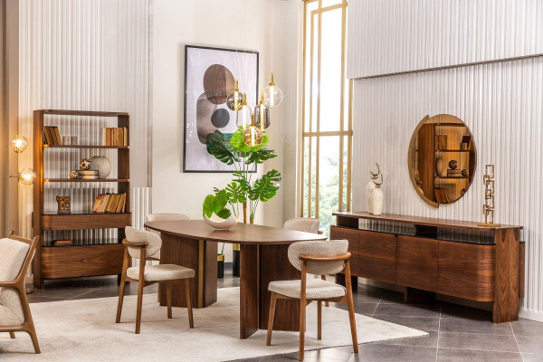 Esszimmer Garnitur Essgruppe Essecke Esstisch Stühle Braun Set 10tlg