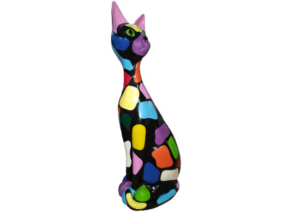Katze Moderne Dekoration Statuen 95 cm Skulptur designer Loft bunte Skulpturen