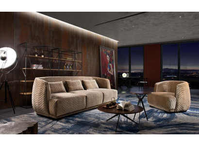 Designer Sofa Sofagarnitur 3+1 Sitzer Couch Polster Garnitur Italienische Möbel