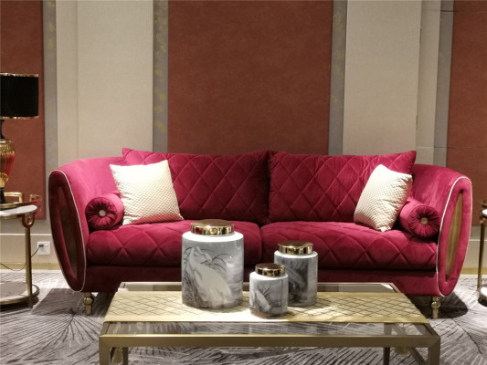 Design 4 Sitzer Polster Sofa Luxus Couch - Italienische Stil Wohnzimmer Möbel