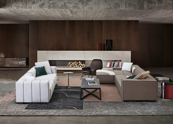 Wohnzimmer Garnitur Design Ecksofa L-Form + Sofa 4 Sitzer  Polster Couchen Leder