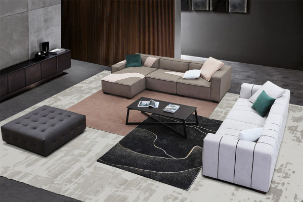 Wohnzimmer Garnitur Design Ecksofa L-Form + Sofa 4 Sitzer  Polster Couchen Leder