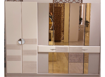 Schlafzimmer Kleiderschrank Luxus Möbel Beige Einrichtung Schrank Neu