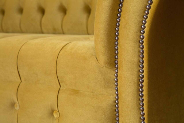 Luxus Chesterfield Sofa 2x 2 Sitzer Couch Textil Modern Sofas Neu Garnitur