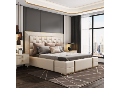 Luxus Schlafzimmer Bett Polster Design Luxus Doppel Betten Möbel Neu