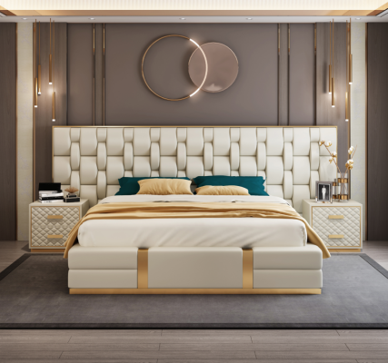 Bett Polster Design Luxus Doppel Betten Schlaf Zimmer Hotel Bett Neu