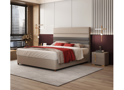 Modernes Design Bett 180x200 Kunstleder Betten Doppel Schlaf Zimmer Hotel