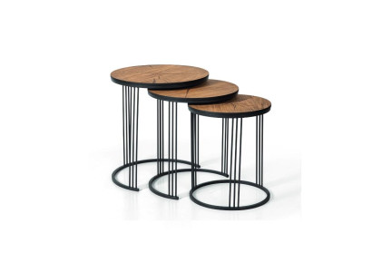 Doppel Set 3x Couchtisch Beistelltisch Design Wohnzimmertisch Tische