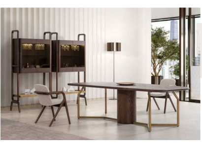 Luxus Villen Möbel Essgarnitur Esszimmer Komplett Tisch 4x Stuhl Anrichte 7tlg