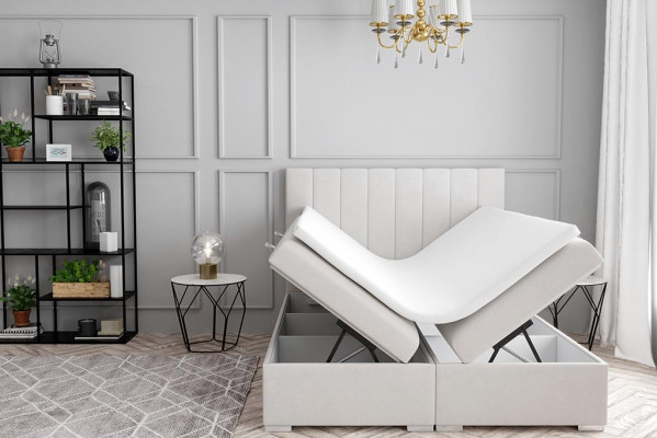 Luxus Bett Polstermöbel Schlafzimmer Boxspringbett Design Doppelbett Neu