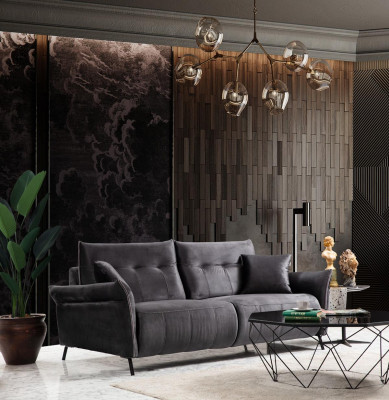 Sofagarnitur Set 2 tlg Wohnzimmer 2x Sofa Couch Dreisitzer Modern Möbel