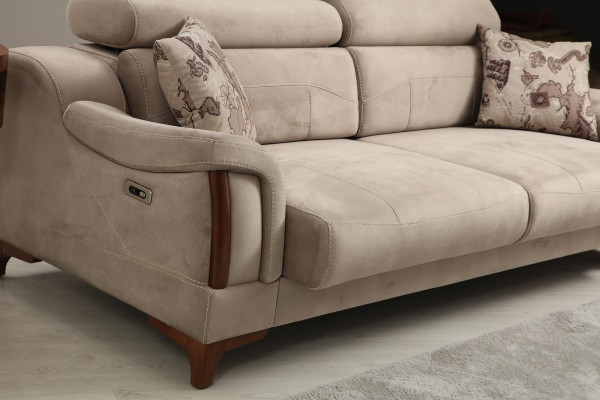 Dreisitzer Sofa Couch Wohnzimmer Designer Möbel Modern Polster Textil