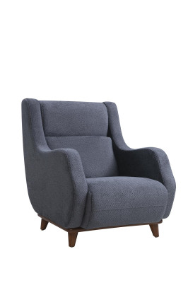 Grau Sessel Modern Sitz Wohnzimmer Polstermöbel Textil Möbel Design 