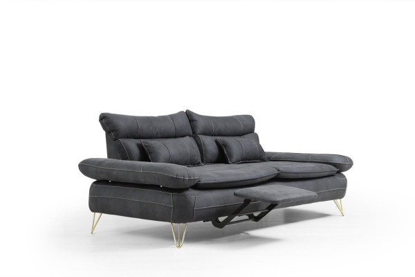 Dreisitzer Couch Polster Möbel Stoff Couchen Sofa Designer Einrichtung