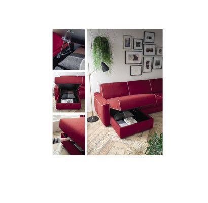 Ecksofa Modern Design Sofa Focus Stoff L-Form Couch Wohnlandschaft Italien Möbel