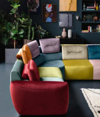 Ecksofa Textil Eck Wohnlandschaft Design Ecksofa Sofa Couch Italien Alfitalia