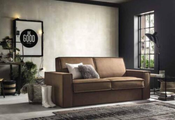 Schlafsofa Sofa 2 Sitzer Zweisitzer Textilsofa Wohnzimmer Italienische Möbel Neu