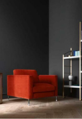 Design Lounge Club Relax Sessel Stuhl Polster Fernseh Textil Rot Luxus Stoff Neu