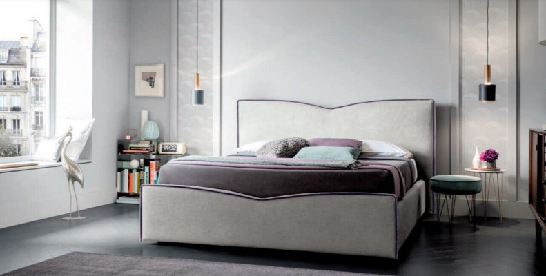 Doppelbett 200x200cm Designer Bett Doppel Betten Neu Modernes Hotel Leder Stoff