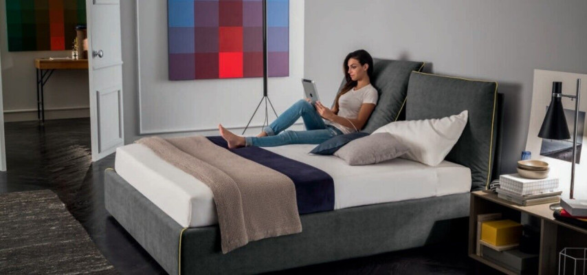 Luxus Polster Sitz Stoff Design Bett Schlafzimmer Betten 180x200 cm Textil Hotel