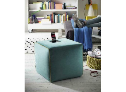 Hocker Ladestation Handy Polsterhocker Sitzhocker Hocker Ottomane Pouf Fußhocker