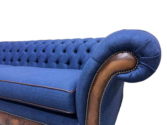 Modern Sofa Chesterfield 4 Sitzer Luxus Sofas Stoffsofa Wohnzimmer Couch Neu