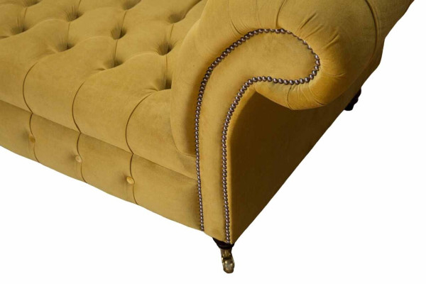 Chesterfield Textil Polster Luxus Sofa Design Couch Sofa 4 Sitzer Neu