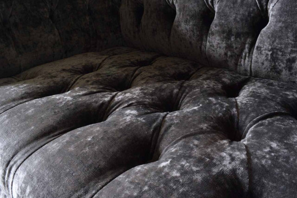 Viersitzer Sofa 4 Sitzer Sofas Textil Modern Design Stoff Polyester Grau