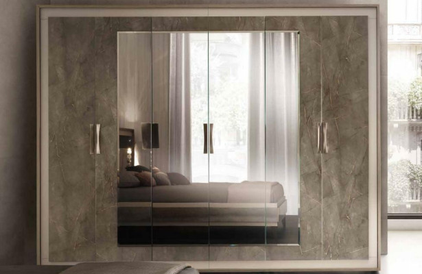 Klassischer Antik Stil Kleiderschrank Schrank Holz Garderobe Schlafzimmer Neu